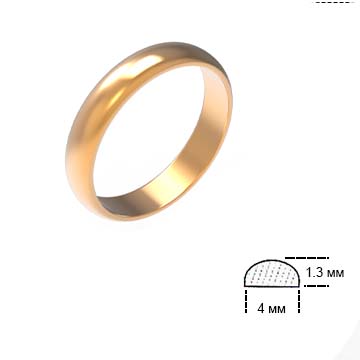 Обручальное кольцо П4