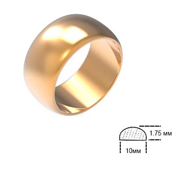 Обручальное кольцо П10