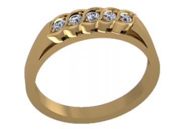 Кольцо женское из золота с бриллиантами